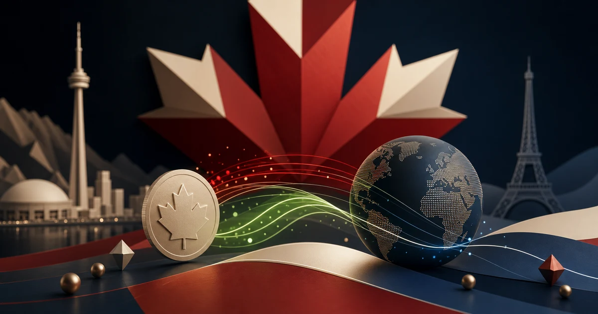 Illustration de paiements en dollars canadiens entre le Canada et la France