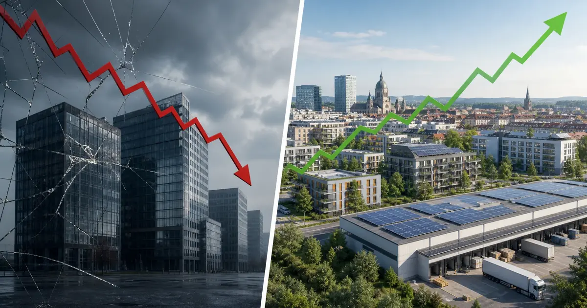 Graphique illustrant la résilience des SCPI face à la crise immobilière de 2026, avec des flèches montantes représentant les différentes stratégies d'adaptation