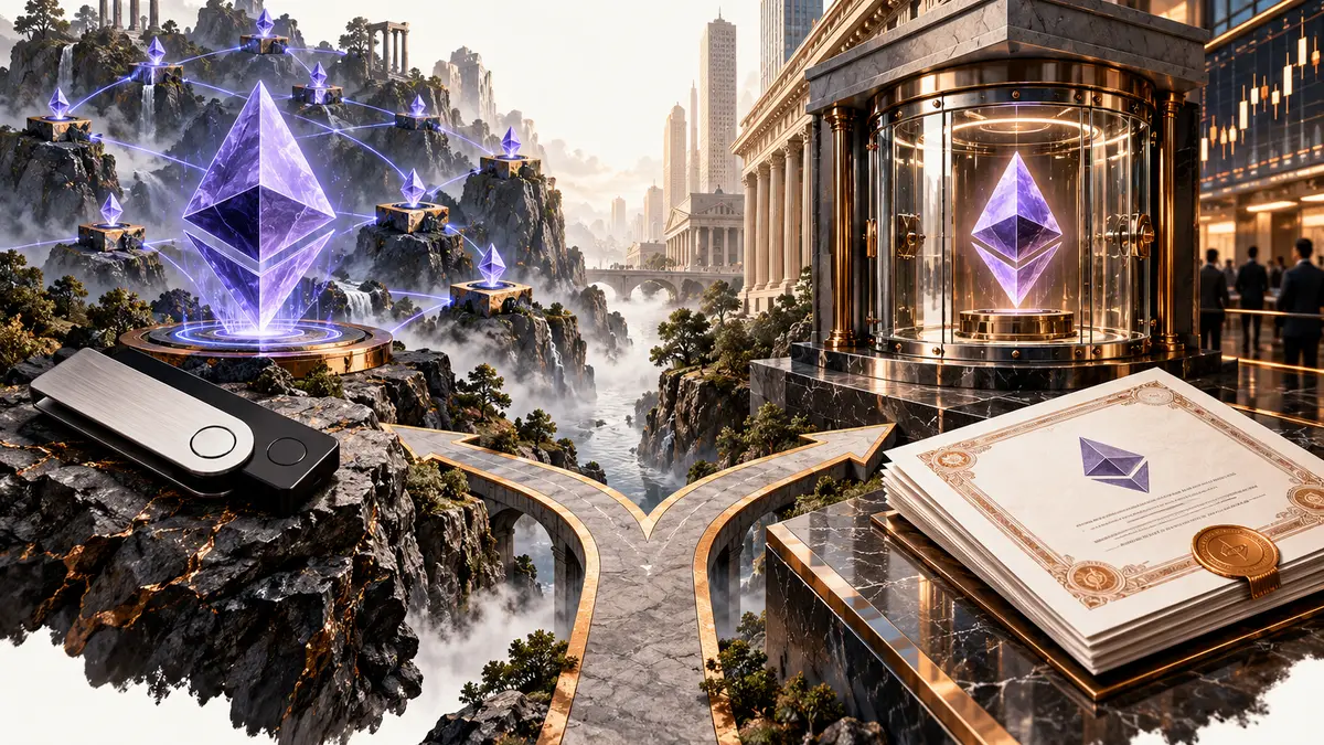 Comparaison entre Ether détenu directement dans un wallet et produit Ethereum coté conservé par un dépositaire