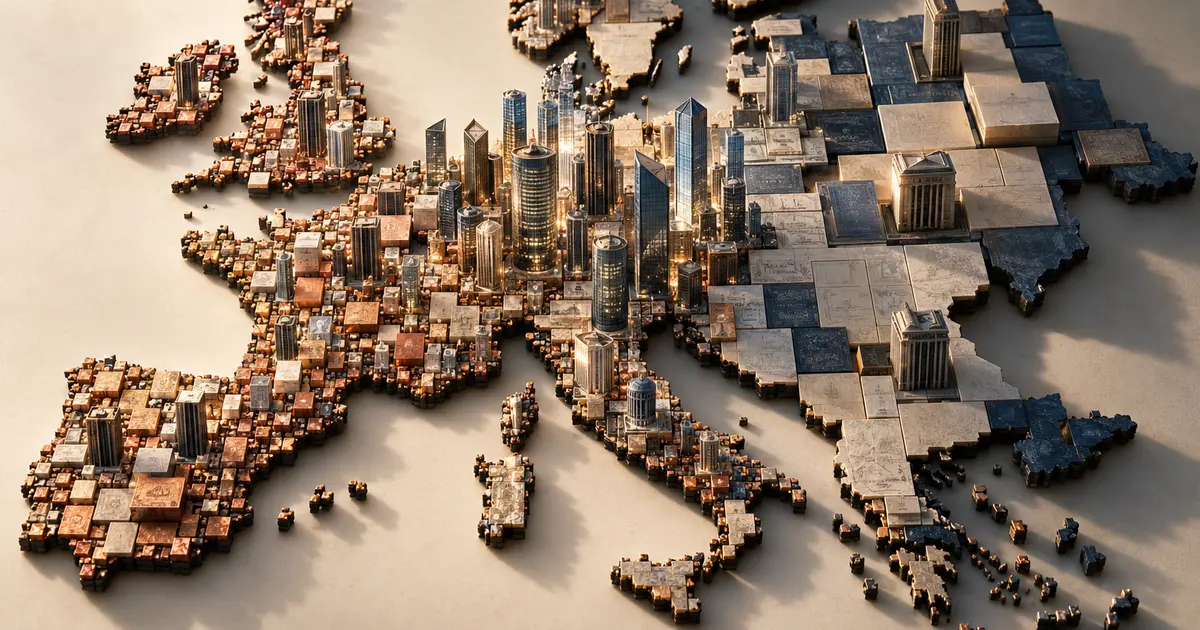 STOXX Europe 600 et MSCI Europe comparés par deux mosaïques d'actions européennes de tailles différentes