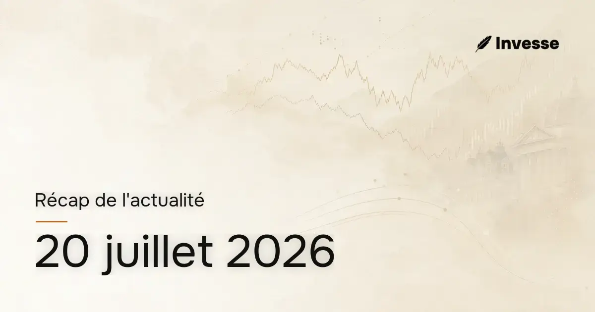 Récap de l'actualité économique et financière du 20 juillet 2026