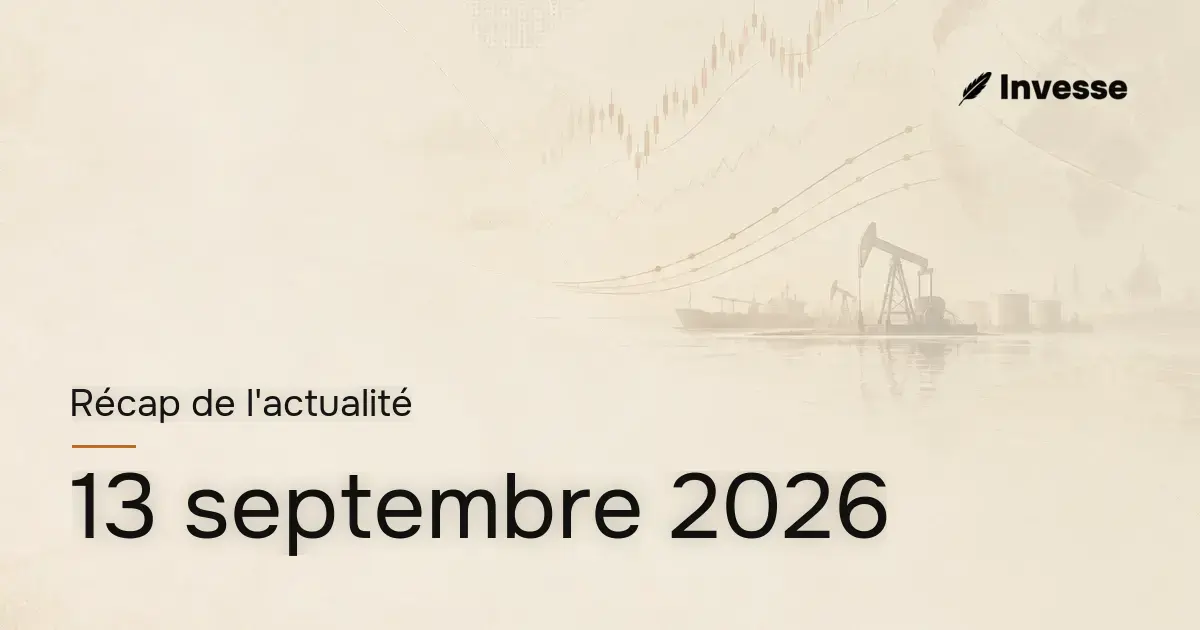 Récap de l'actualité économique et financière du 13 septembre 2026
