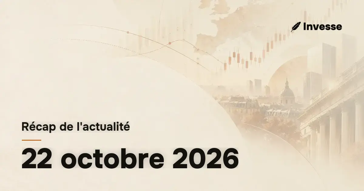 Récap de l’actualité économique et financière du 22 octobre 2026