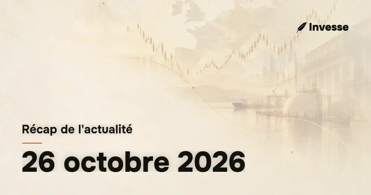 Récap de l'actualité économique et financière du 26 octobre 2026