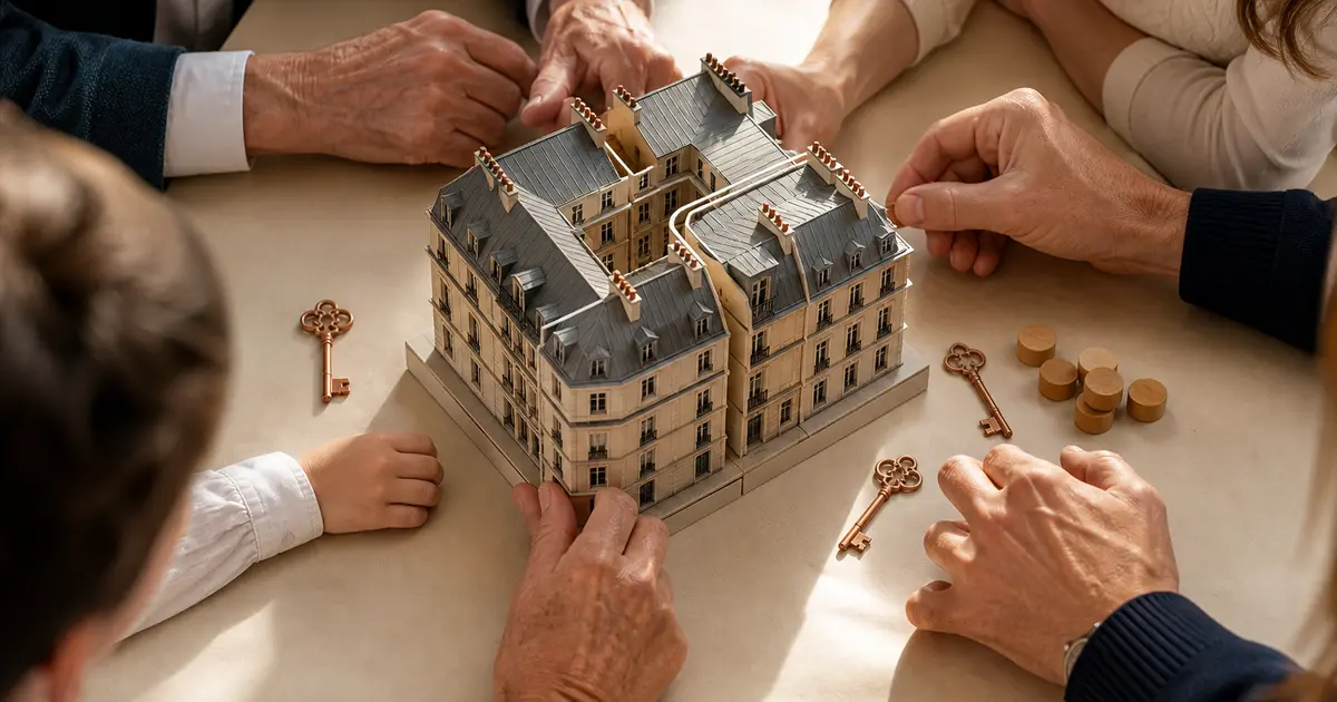 Une famille organise la transmission d'un immeuble détenu par une SCI familiale